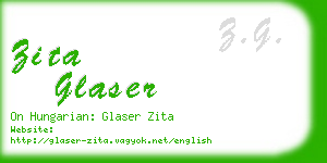 zita glaser business card